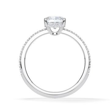 Ring Hidden Halo Cushion Platin Rubin 1898