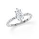 Ring Classic Hidden Halo Marquise Diamant Weißgold Rubin 1901