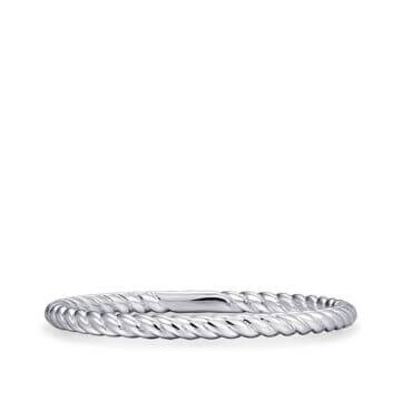 Kordelring Silber 925 rhodiniert Gisser R432 liegend