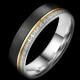 Damenring Black Titanium Gold Marrya BT-02