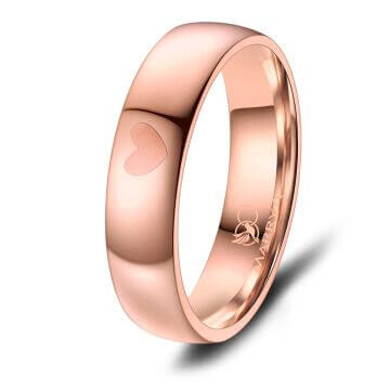 Damenring Edelstahl Rosé mit Zirkonia Marrya ES-31