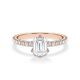 Verlobungsring Hollywood Rotgold 750 Emerald 1,270 ct Pavé – Rubin RU-1881