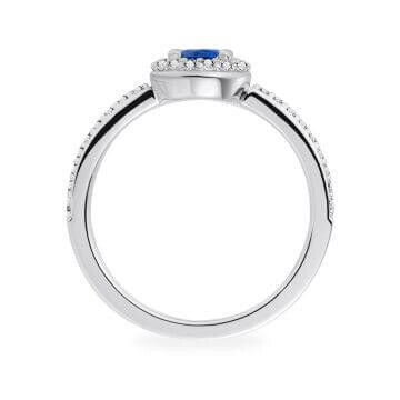 Ring Silber 925 Zirkonia blau Gisser R446B