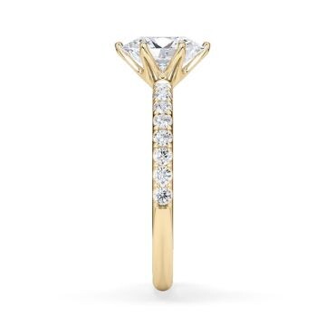 Hollywood Ring Oval Diamant Gelbgold Rubin 1883