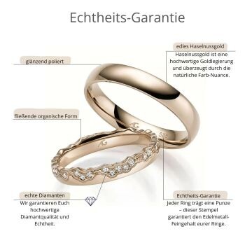 Trauringe Haselnussgold Brillant Gerstner 31335