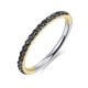 Stapelring Silber 925 Gold Zirkonia Schwarz Gisser R066YZ