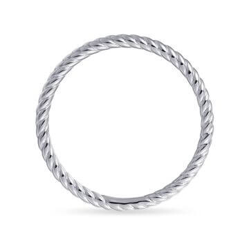 Kordelring Silber 925 rhodiniert Gisser R432 Profil