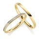 Edelstahlring Gold mit Beisteckring schmal Nina Sara NS-E15