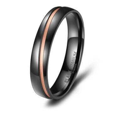 Einzelring Herren Black Titanium BT-05