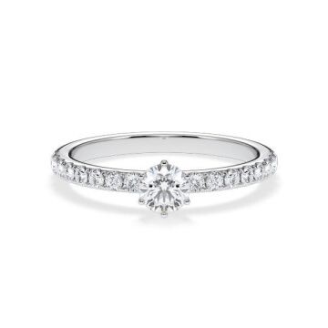 Verlobungsring Hollywood Weißgold 750 Brillant 0,570 ct Pavé – Rubin RU-1889