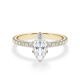 Verlobungsring Hollywood Gelbgold 750 Marquise 1,270 ct Pavé – Rubin RU-1882