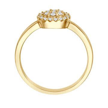Diamantring Pavee Gelbgold bella luce EH005810