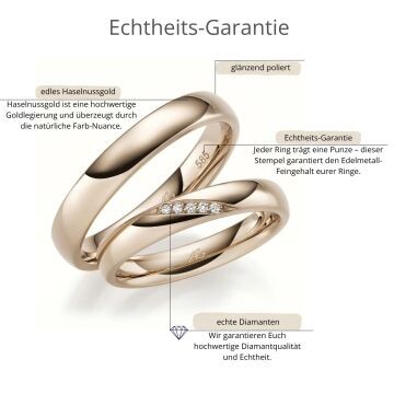 Trauringe Haselnussgold Brillant Gerstner 31283