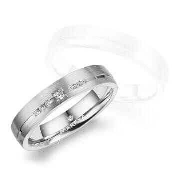 Trauringe Partnerringe Silber & Gold Marrya SG-C-04
