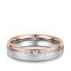 Partnerring Trauring Edelstahl Rose Zirkonia Marrya ES-34