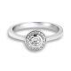 Halo Ring Silber 925 rhodiniert RZ90024