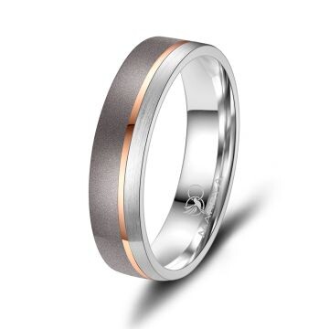 Herrenring Tantal Titan Rosé plattiert Marrya TA-03