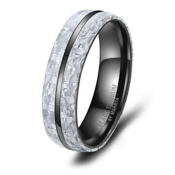 Black Titanium Herrenring Marrya BT-11