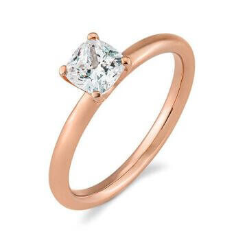 Verlobungsring Cushion Rotgold Lab-Grown Diamant Breuning 41-06318