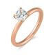 Verlobungsring Cushion Rotgold Lab-Grown Diamant Breuning 41-06318