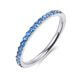 Stapelring Silber Zirkonia Blau Gisser