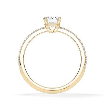 Ring Hidden Halo Emerald Gelbgold Rubin 1899