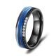 Eheringe Black Titanium Blue Ocean Zirkonia Marrya BT-14
