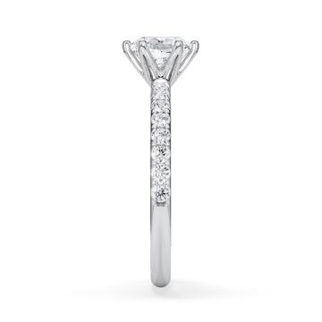 Hollywood Ring Cushion Platin Rubin 1880