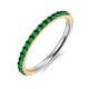 Stapelring Silber 925 Gold Zirkonia Grün Gisser R066YG
