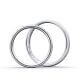 Trauringe / Partnerringe Floral Silber 925 Strichmatt Brillant 0,020 ct.