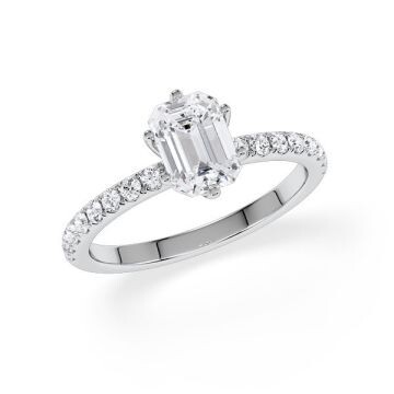 Hollywood Ring Emerald Platin Rubin 1881